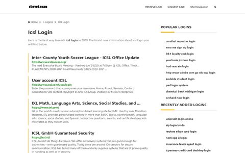 Icsl Login ❤️ One Click Access - iLoveLogin