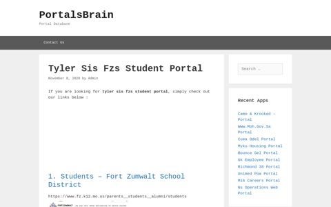Tyler Sis Fzs Student - Students - Fort Zumwalt School District