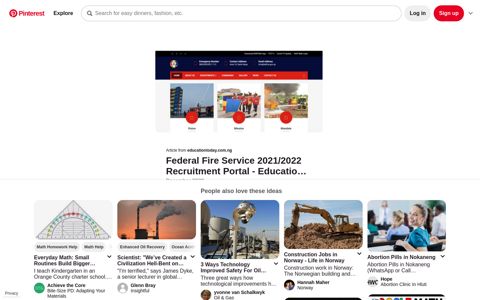 Federal Fire Service Recruitment Portal 2020/2021 in 2020 - Pinterest