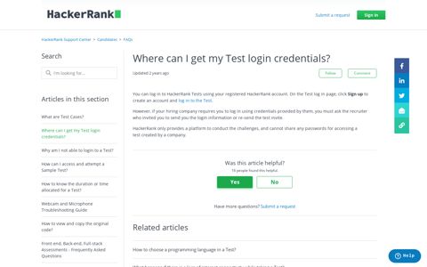 Where can I get my Test login credentials? – HackerRank ...