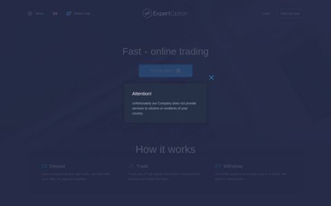 ExpertOption® Fast Online Trading