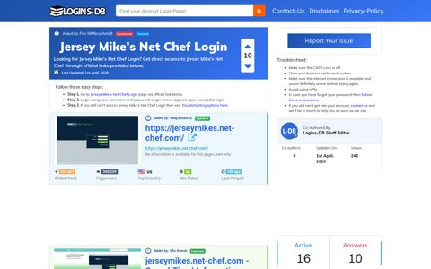 Jersey Mike's Net Chef Login - Logins-DB