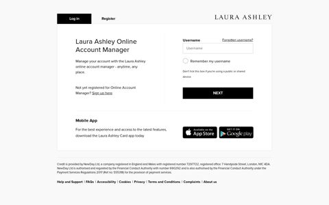 Login - Online Account Manager