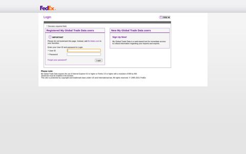 New My Global Trade Data users - FedEx Trade Networks