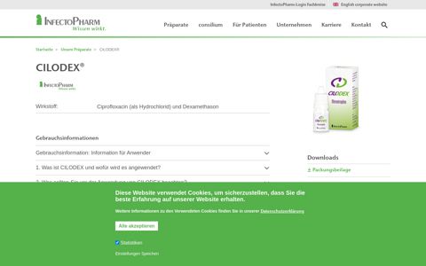 CILODEX® | InfectoPharm • Wissen wirkt.