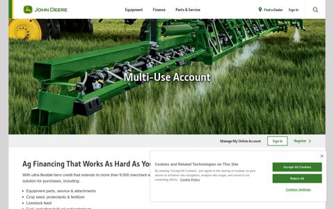 Multi-Use Account Farm & Agricultural Loans | John Deere US