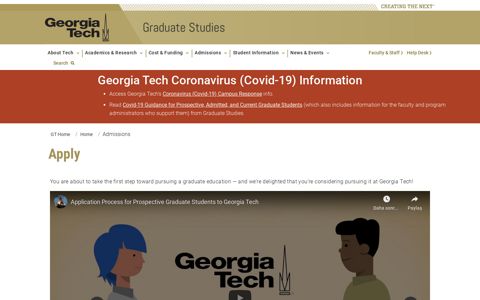 Apply | Grad Studies | Georgia Institute of Technology | Atlanta ...