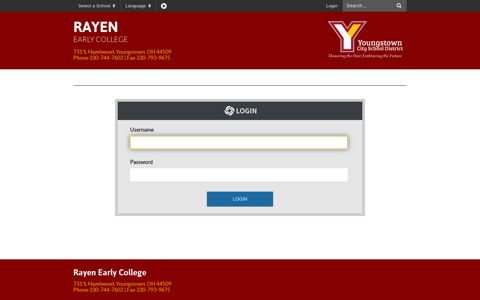 Login - Rayen Early College - Youngstown City School District