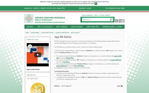 Servizi Online | App ER-Salute - AUSL