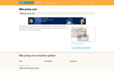 Mbo Jmtop (Mbo.jmtop.com) - JMOA Cloud Platform Login