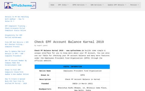 Check PF Account Balance Karnal 2019 - Claim Status | HR ...