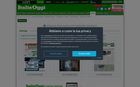 Sfoglia ItaliaOggi in versione digitale - ItaliaOggi.it