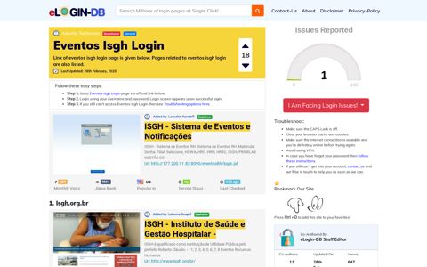 Eventos Isgh Login - A database full of login pages from all ...