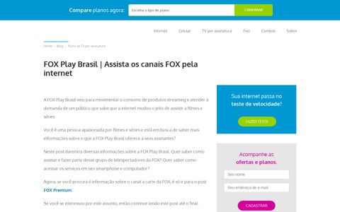 FOX Play Brasil | Assista os canais FOX pela internet - Melhor ...