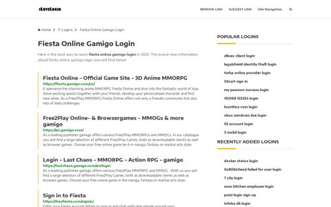 Fiesta Online Gamigo Login ❤️ One Click Access - iLoveLogin