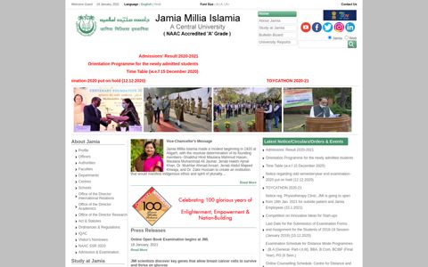 Welcome to Jamia Millia Islamia - A Central University