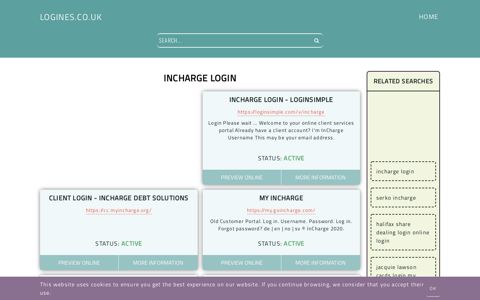incharge login - General Information about Login - Logines.co.uk