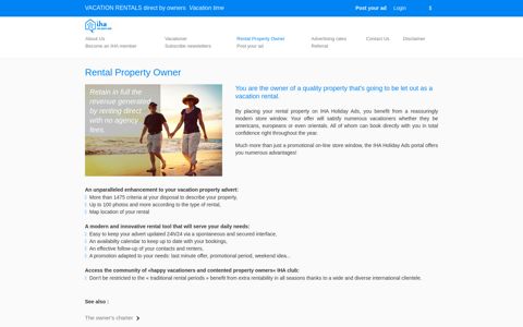 IHA Private rentals - Rental Property Owner - IHA.com
