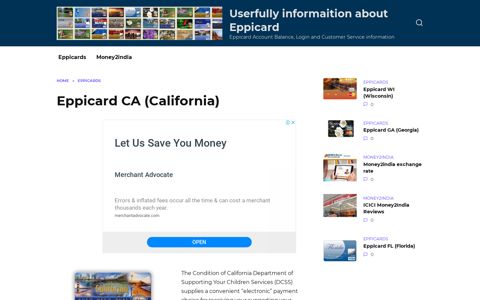Eppicard CA (California) and Account Login