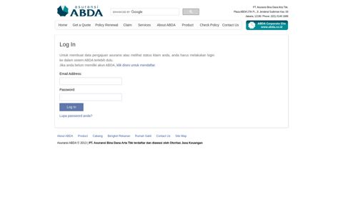 Log In to Your ABDA Online Account - Asuransi ABDA