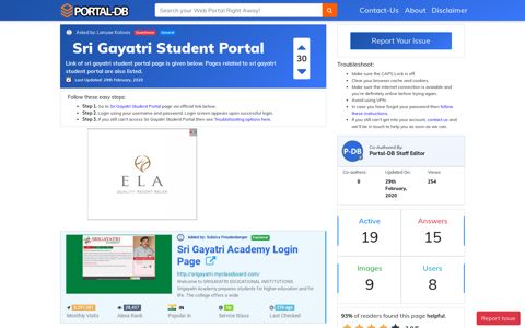 Sri Gayatri Student Portal