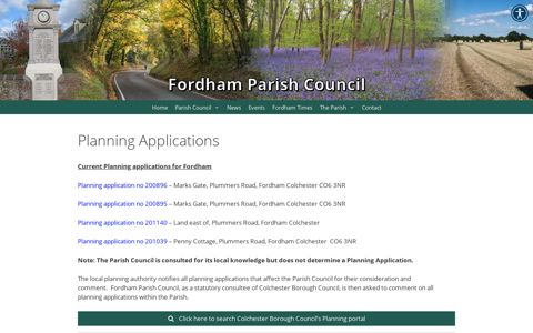 Planning Applications – Fordham Parish Council