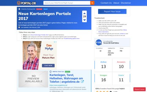 Neue Kartenlegen Portale 2017 - Portal-DB.live