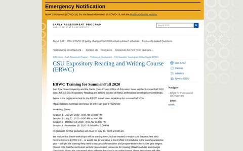 CSU Expository Reading and Writing Course (ERWC) | Early ...