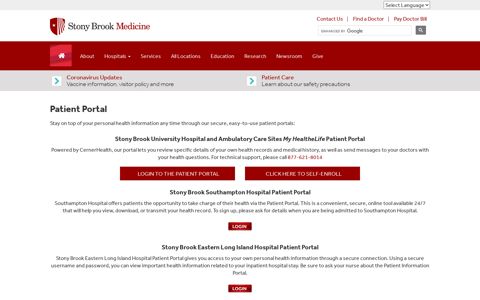 Patient Portal | Stony Brook Medicine