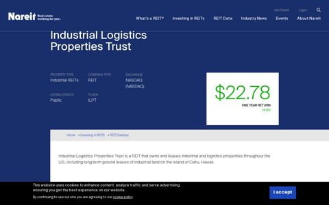 Industrial Logistics Properties Trust (ILPT) - Nareit