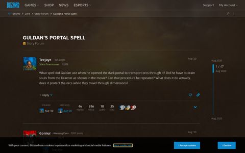 Guldan's Portal Spell - Story Forum - World of Warcraft Forums