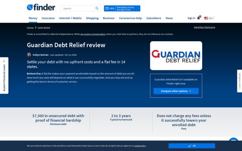 Is Guardian debt relief legit? December 2020 review | finder.com
