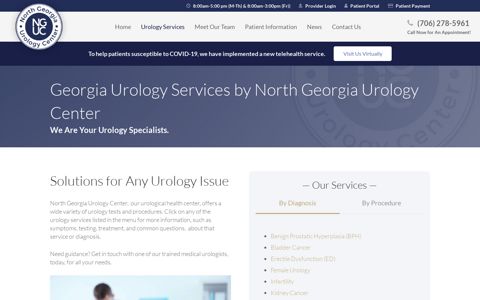 Georgia Urology Services | North Georgia Urology Center