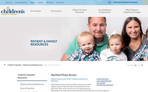 MyChart Parent Access - Children's Hospital at Erlanger