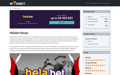 Helabet Kenya Registration &Bonus for Kenya players - Winbet