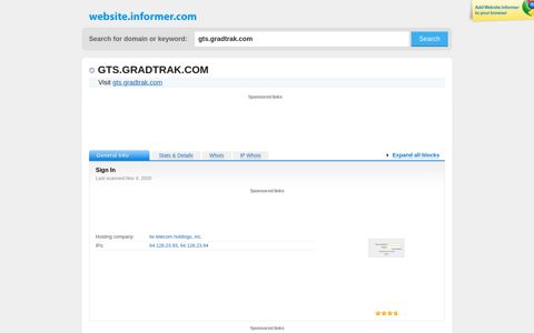 gts.gradtrak.com at Website Informer. Sign In. Visit Gts Gradtrak.