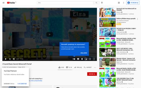 I Found Elsa's Secret Minecraft Portal! - YouTube