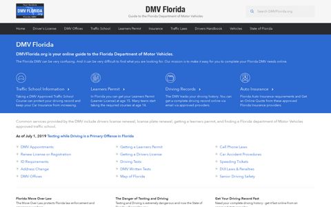 Florida DMV | Department of Motor Vehicles Guide
