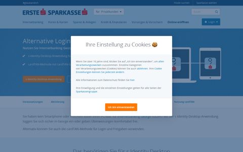 s Identity Desktop und cardTAN | Erste Bank und Sparkasse