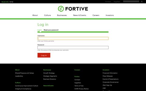 Log in | Fortive