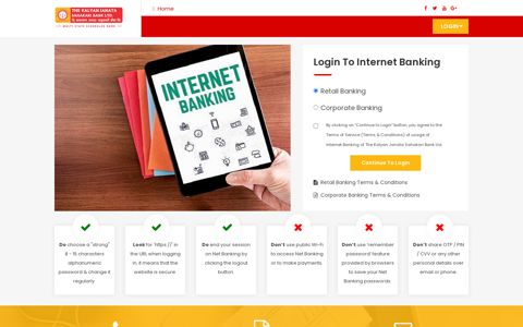 Login To Internet Banking - Kalyan Janata Sahakari Bank
