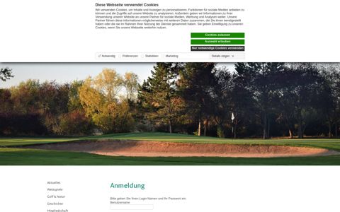 Login Nicht-Mitglieder: Golf-Club Main-Taunus