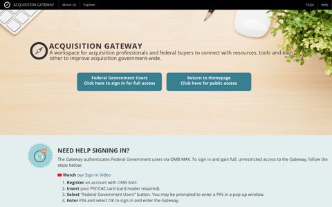 Login | Acquisition Gateway - GSA.gov