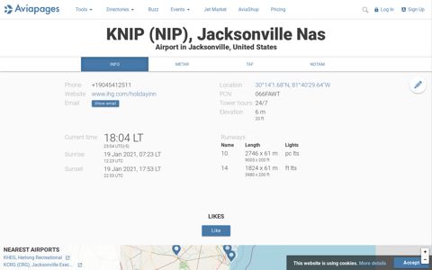 Airport KNIP (NIP), Jacksonville Nas - Aviapages