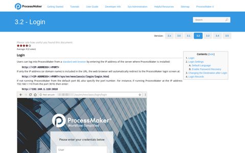 3.2 - Login | Documentation@ProcessMaker