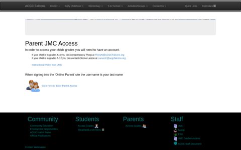 Parent JMC Access - ACGC Falcons