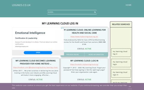 my learning cloud log in - General Information about Login