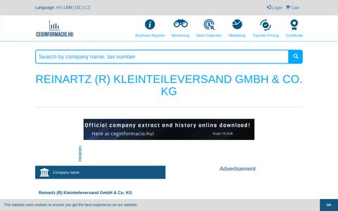 Reinartz (R) Kleinteileversand GmbH & Co. KG short credit report ...