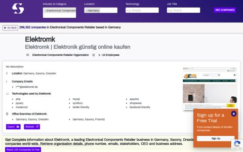 Elektromk Profile: Details & Contact Info | Soleadify