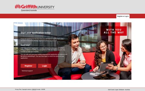 Griffith University International Apply Online (not Logged In ...